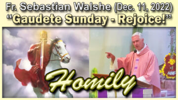Dec. 12, 2022, Fr. Sebastian homily: Gaudete Sunday