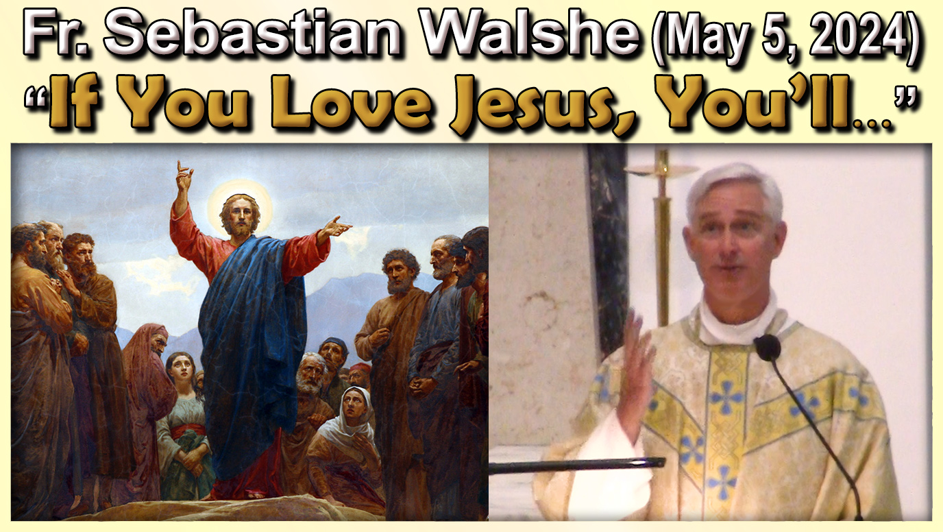 May 5 - Fr. Sebastian - If you love Jesus, you will...