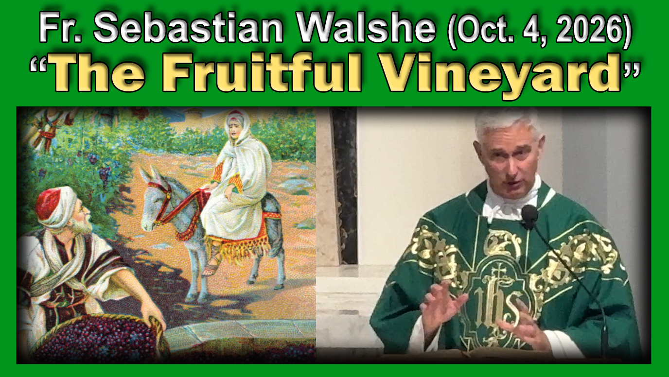 Oct. 4, 2026 - Fr. Sebastian - The Fruitful Vineyard (7 AM / 21 minutes)